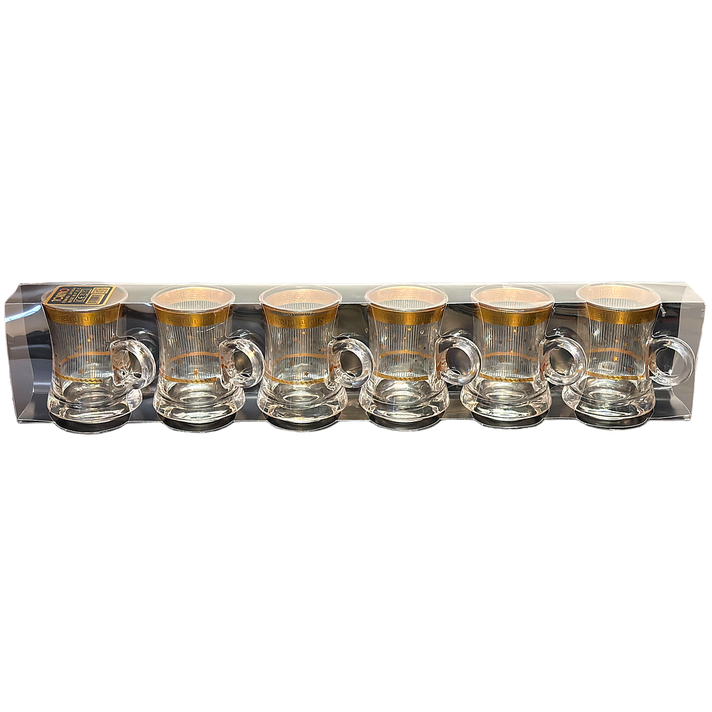 Torino Teeglas 6er goldverziert 241143-5