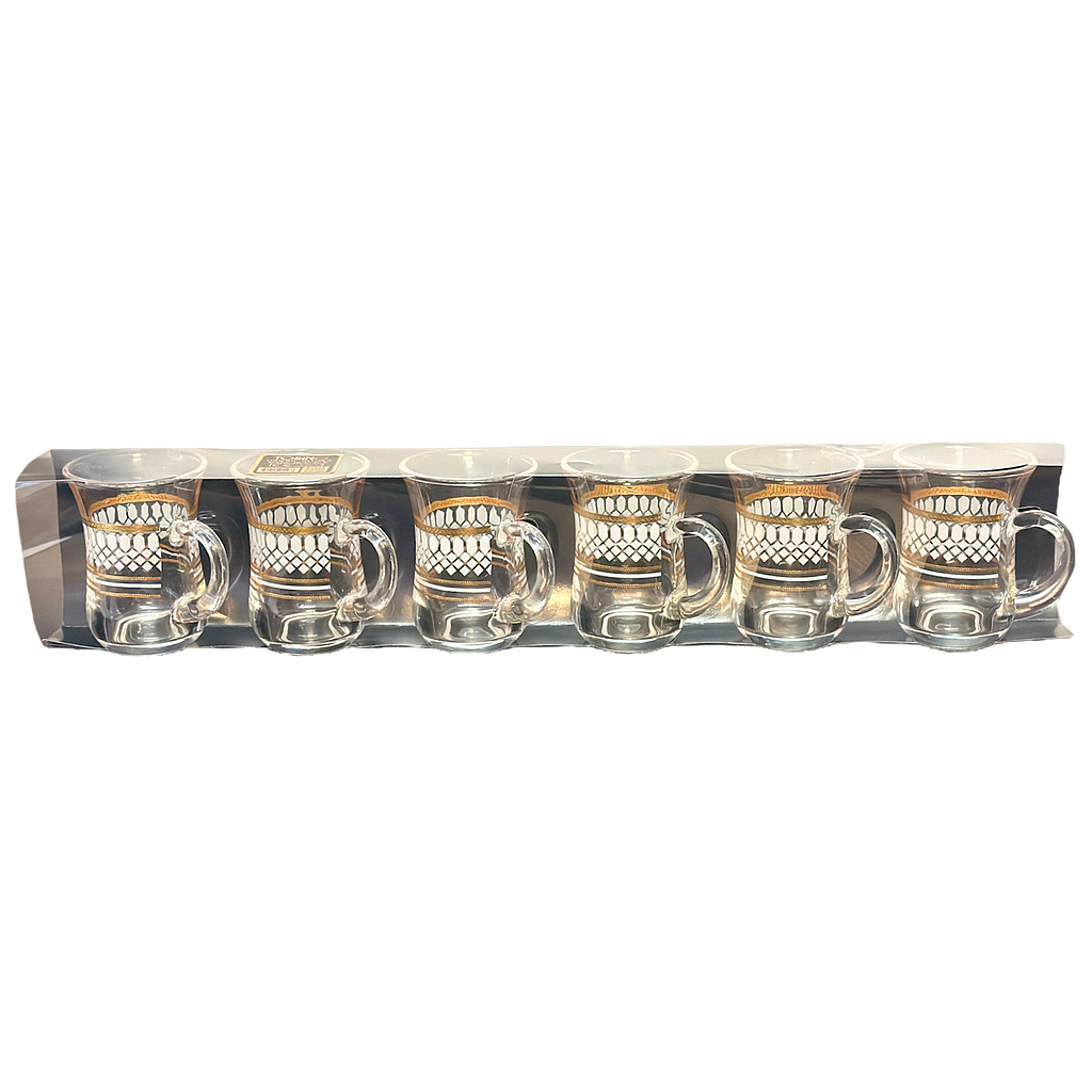 Teeglas 6er goldverziert 241148-5/242565